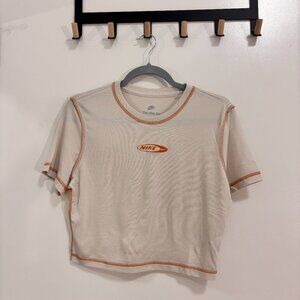 Nike Cream Crop Top Size M